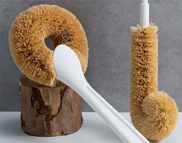 Natural White Coconut Fiber Pan Brush