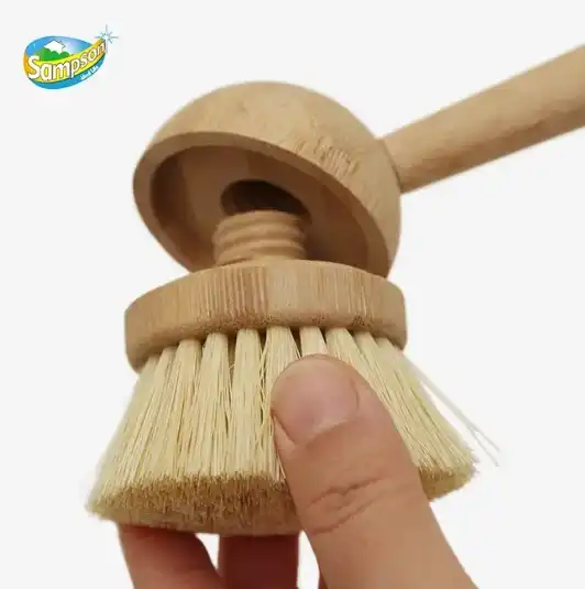 Bamboo Handle Pan Brush